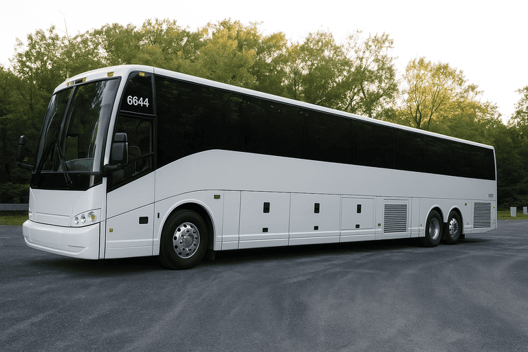 exterior of Durham Minibus Company coach bus