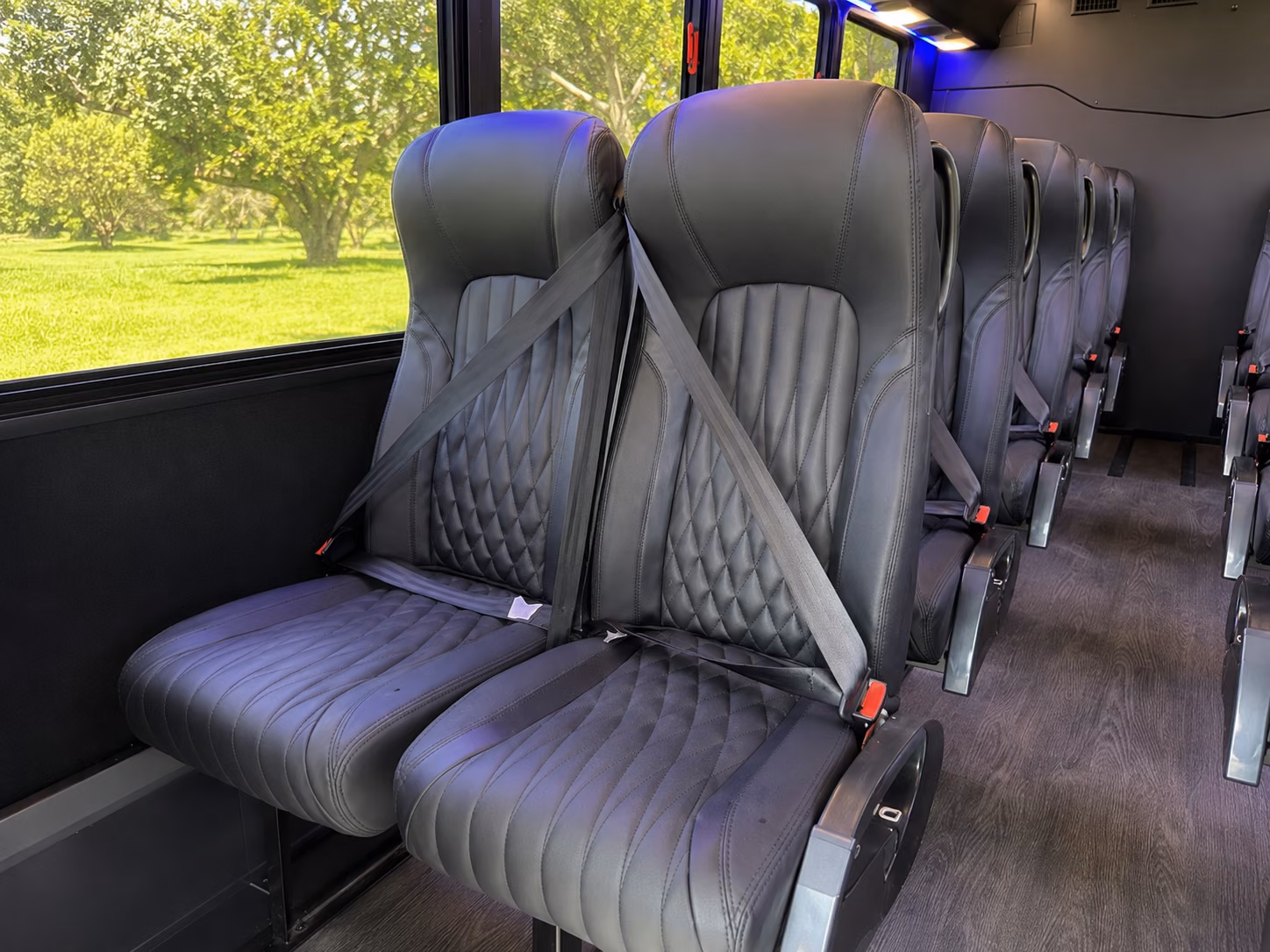 durham 18 passenger minibus interior