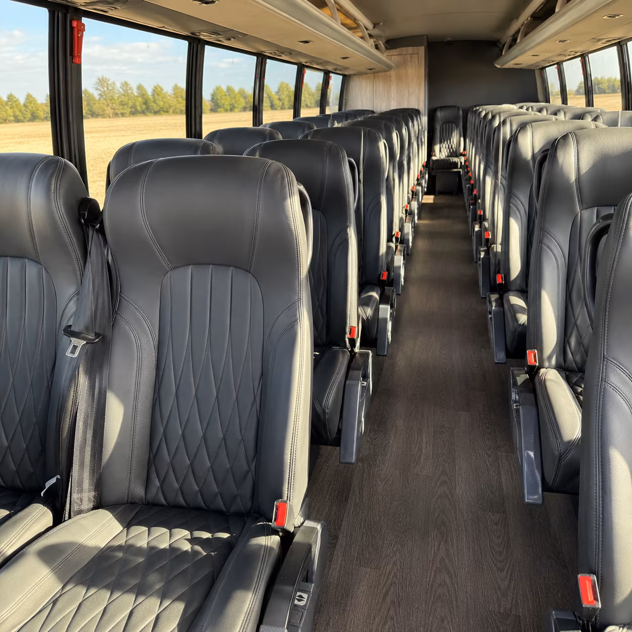 durham 25 passenger minibus interior