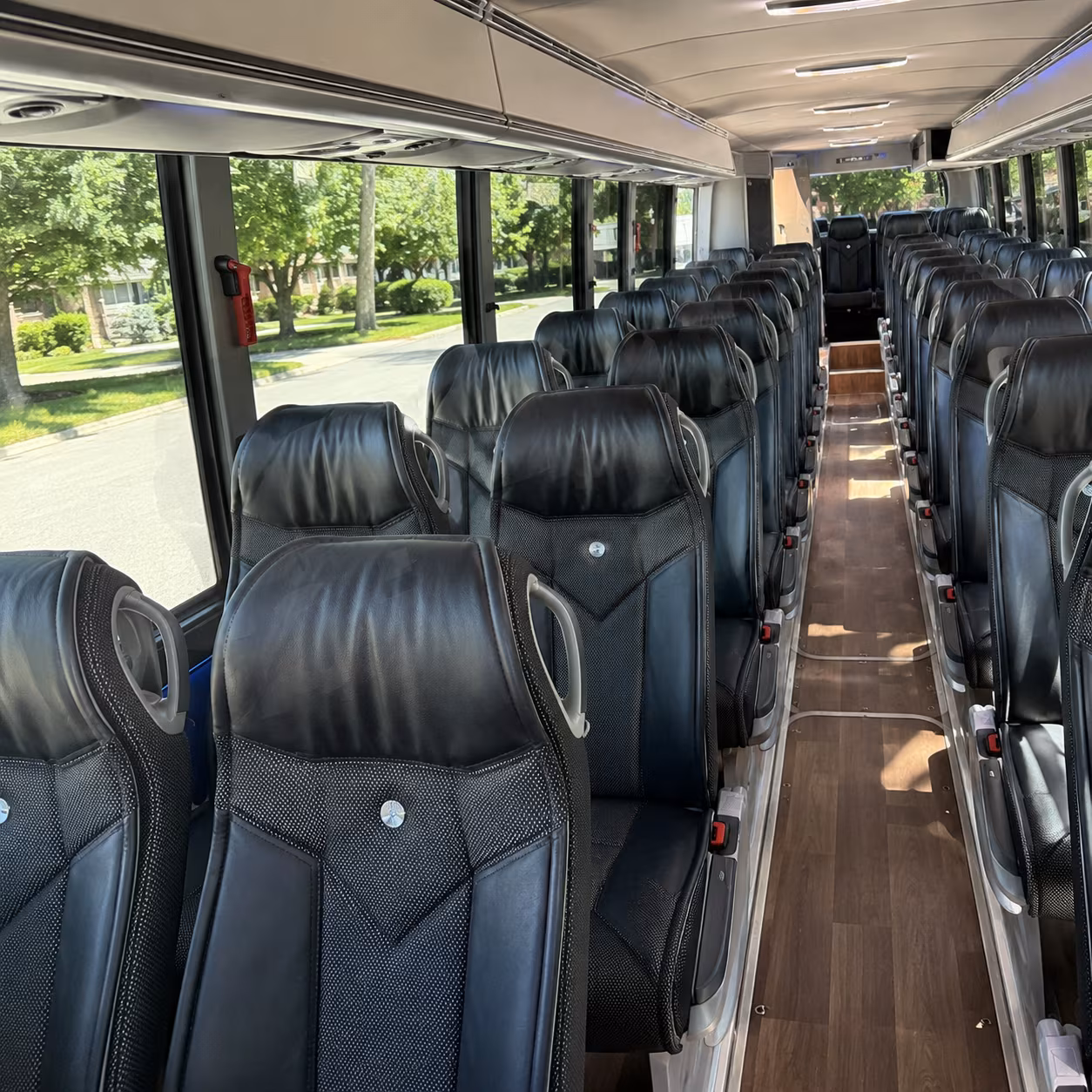 durham 40 passenger charter bus inside