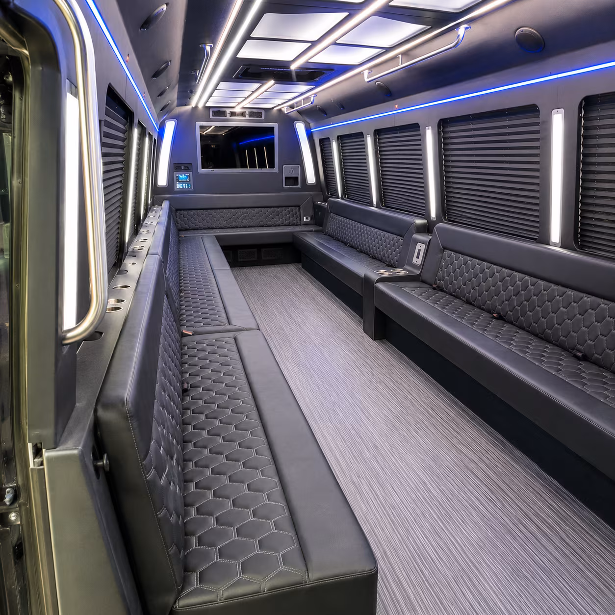durham 40 passenger party bus interior
