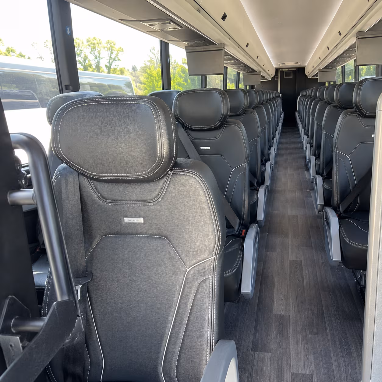 durham 47 passenger charter bus interior