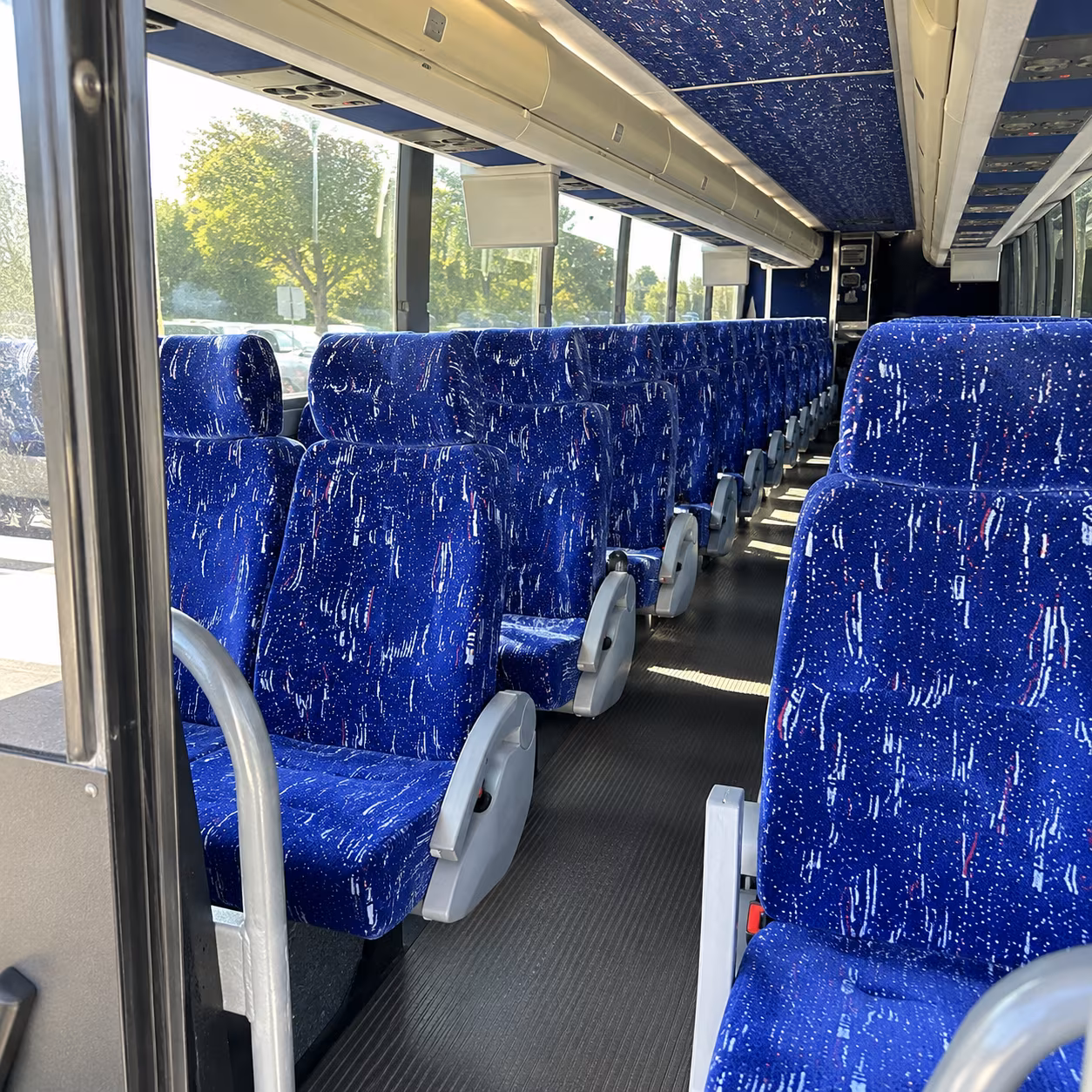 durham 50 passenger charter bus inside