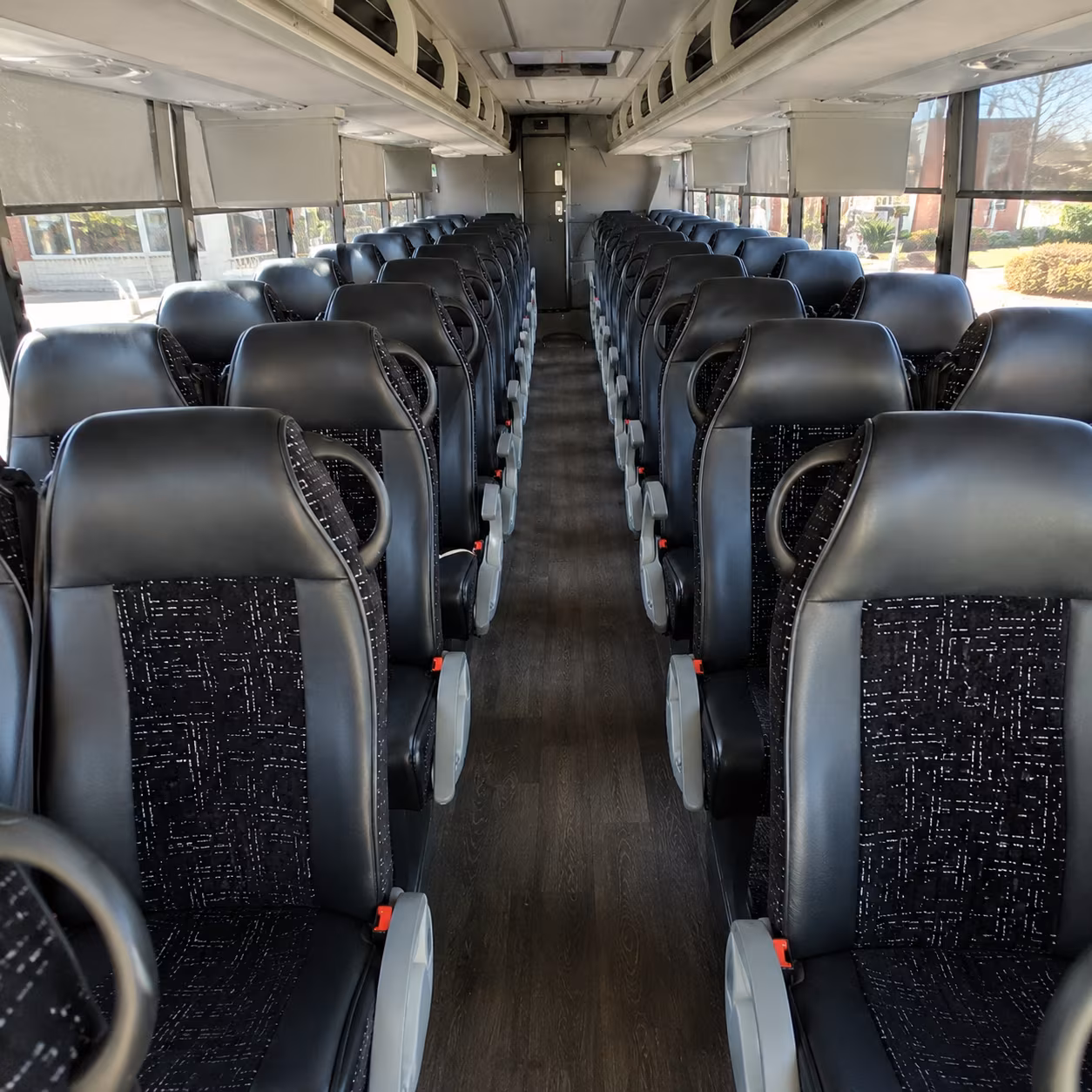 durham 54 passenger charter bus inside