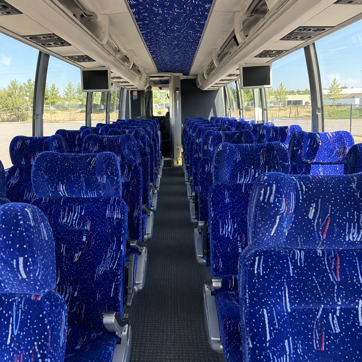 durham 54 passenger charter bus interior