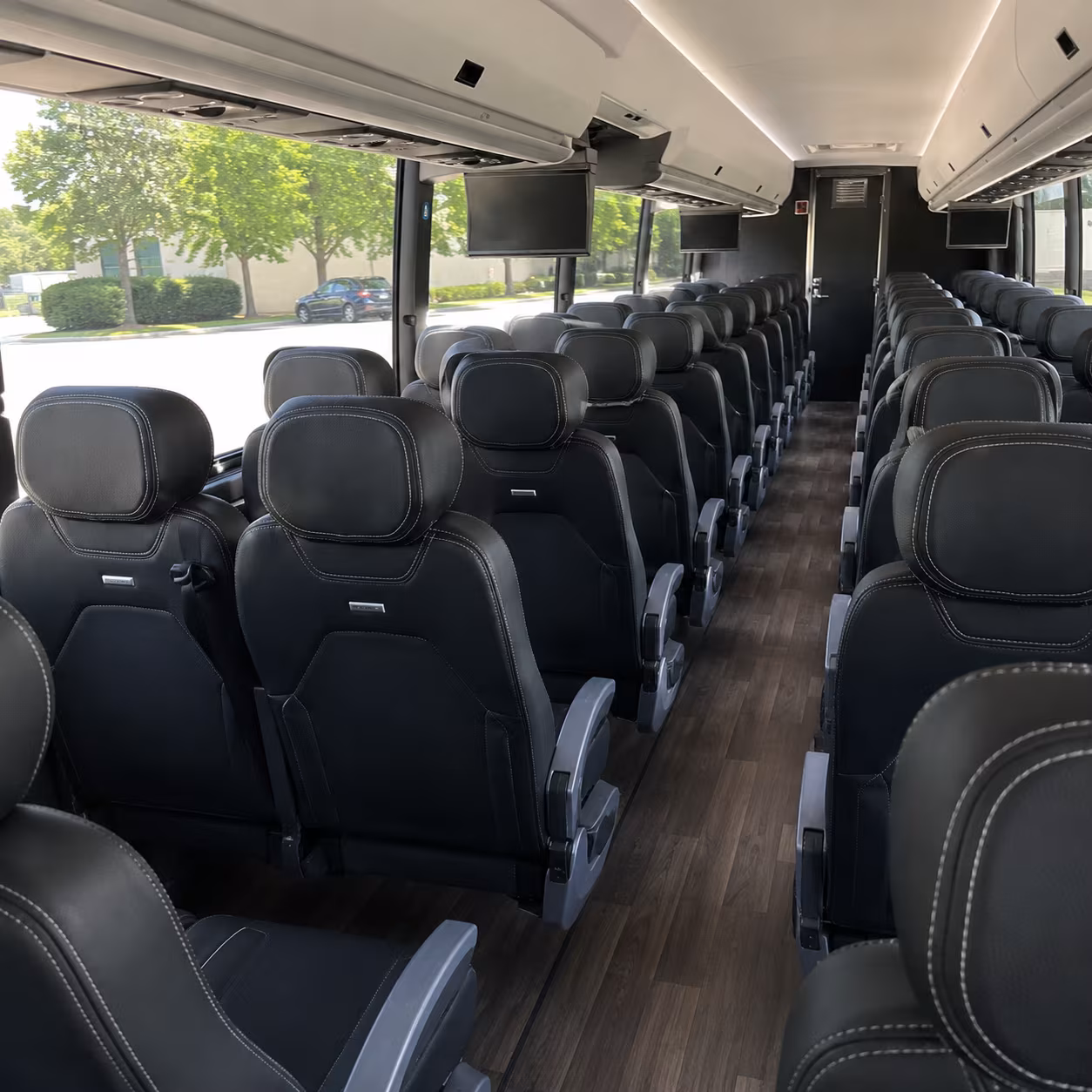 durham 56 passenger charter bus interior
