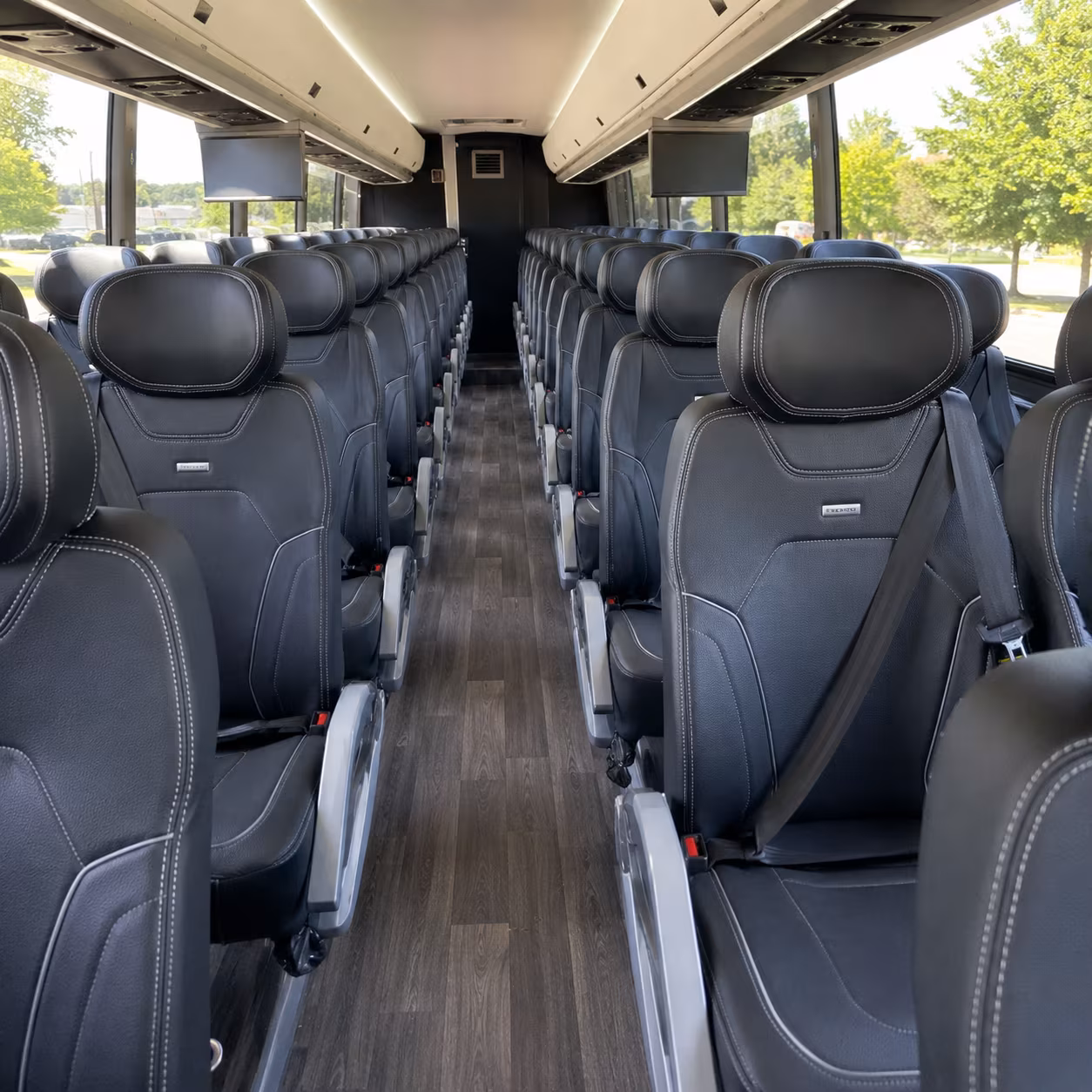 durham charter bus inside